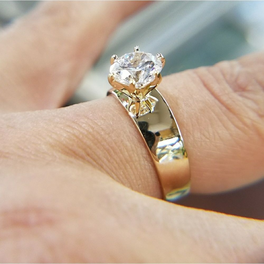 New 1.5ct Solitaire Yellow Gold Engagement Ring - Picture 9 of 9